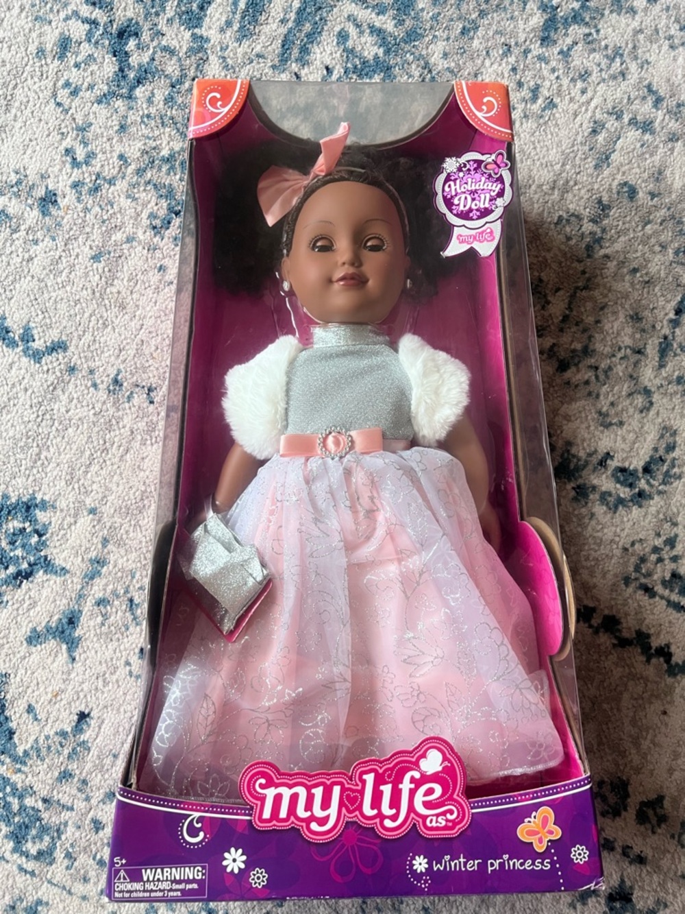 My Life Winter Princess Doll - Pink & Silver Holiday Dress